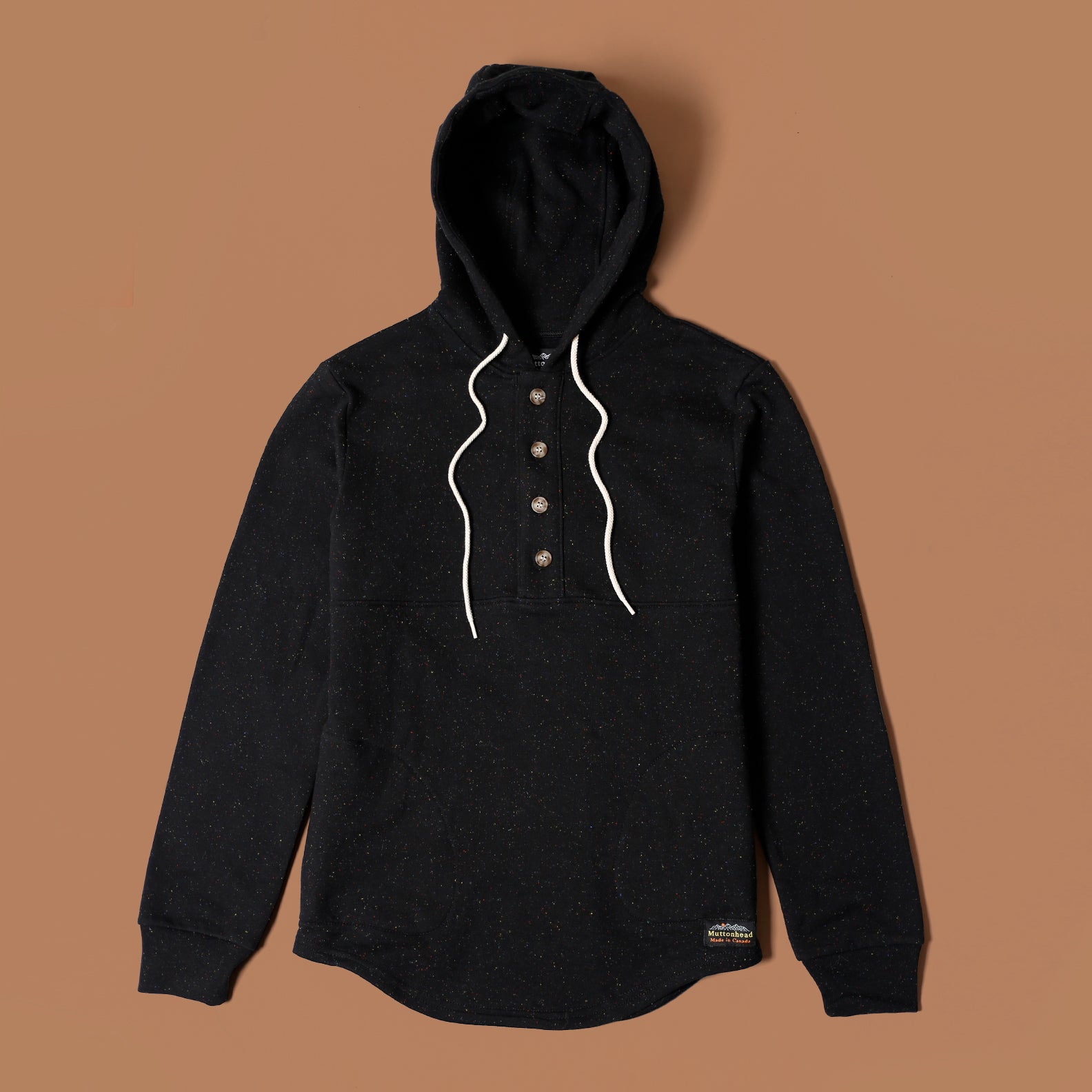 Camping Hoodie - Black Rainbow Speckle