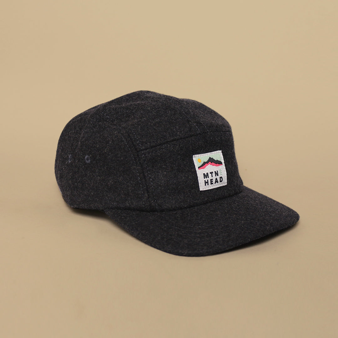 5 Panel - MTN Label - Charcoal Melton Wool