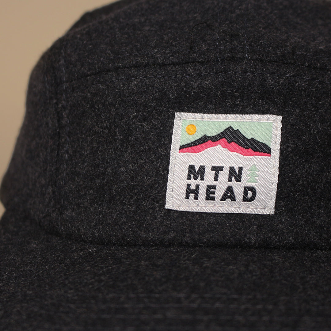 5 Panel - MTN Label - Charcoal Melton Wool