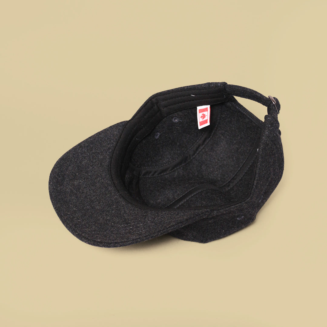 5 Panel - MTN Label - Charcoal Melton Wool