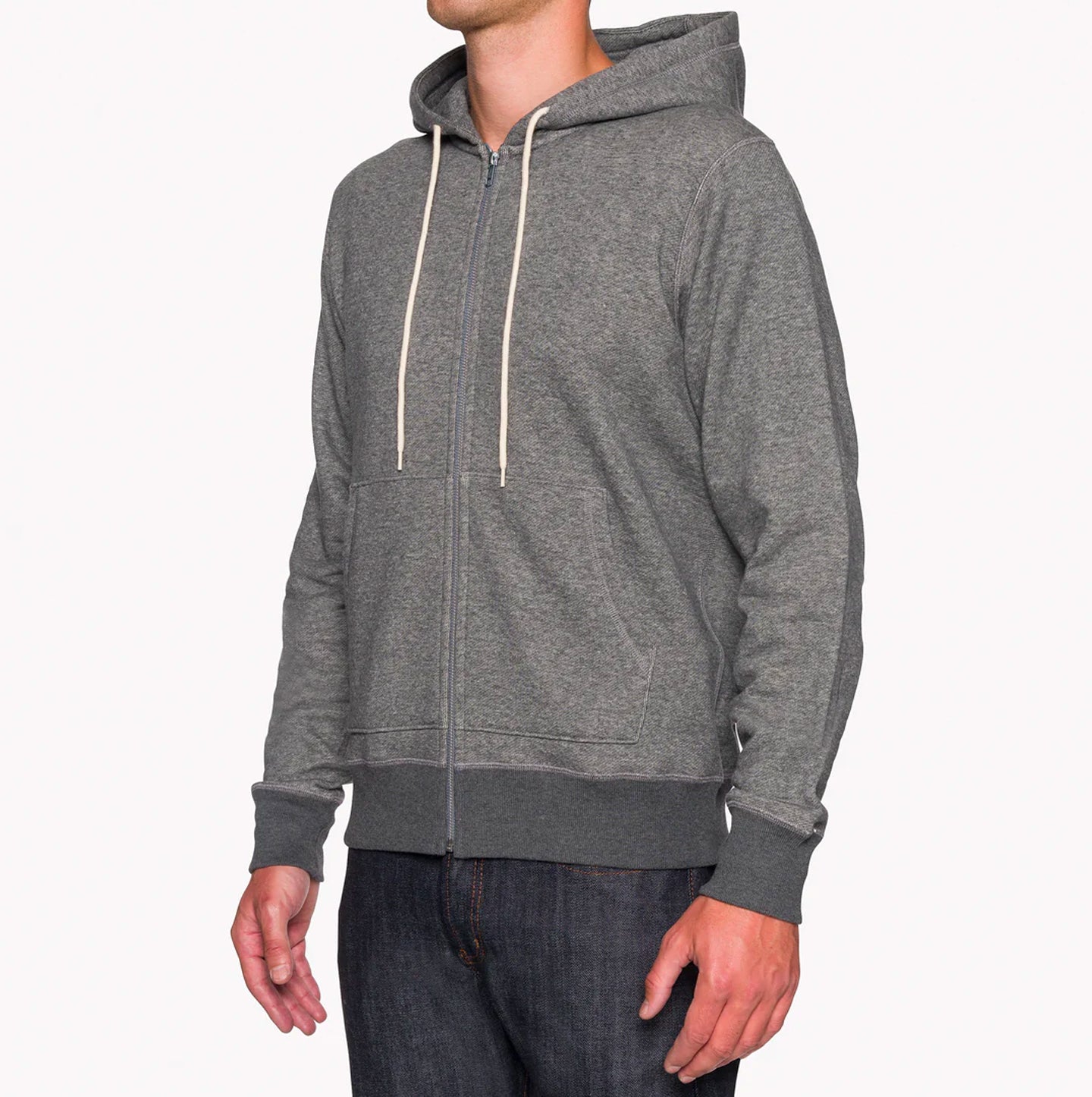 Zip Hoodie - Heavyweight Terry - Charcoal