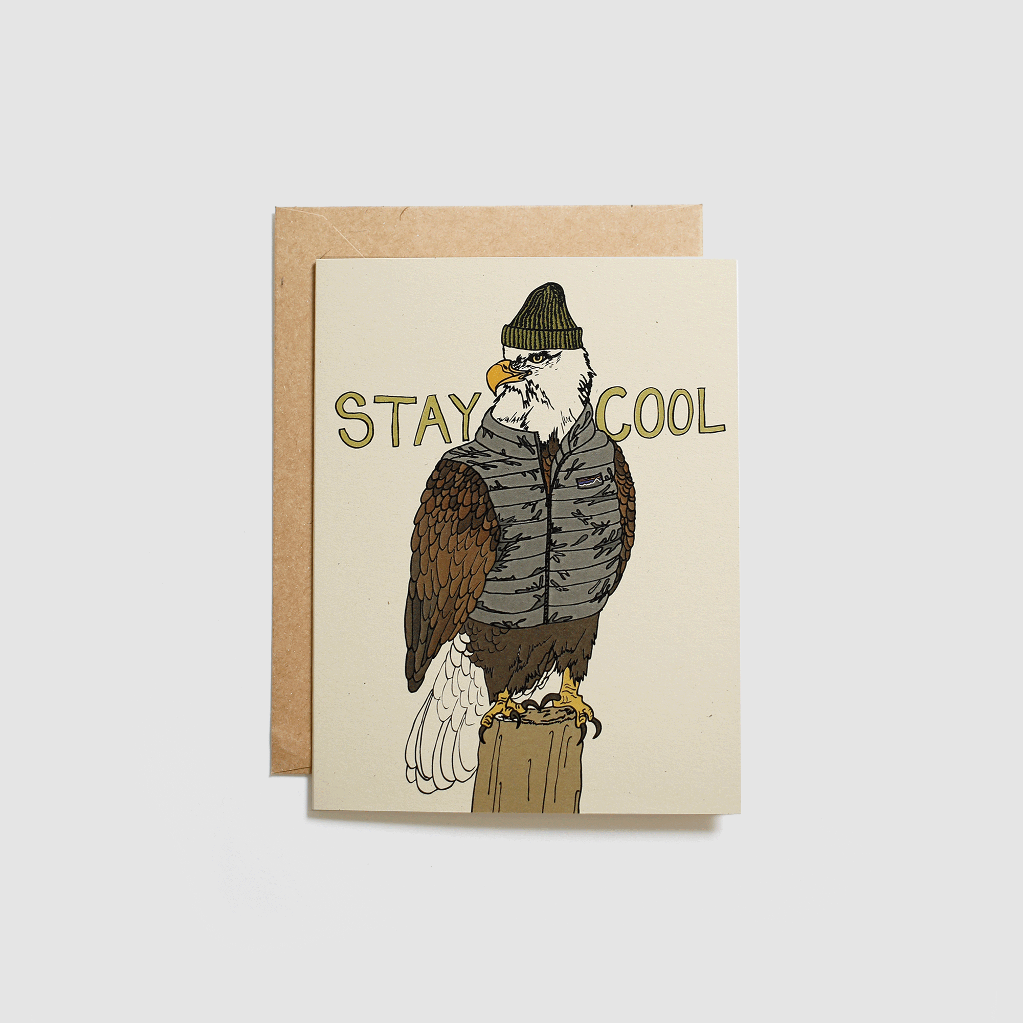 Stay Cool Eagle Card - Wild Life Illustration and Card Co.