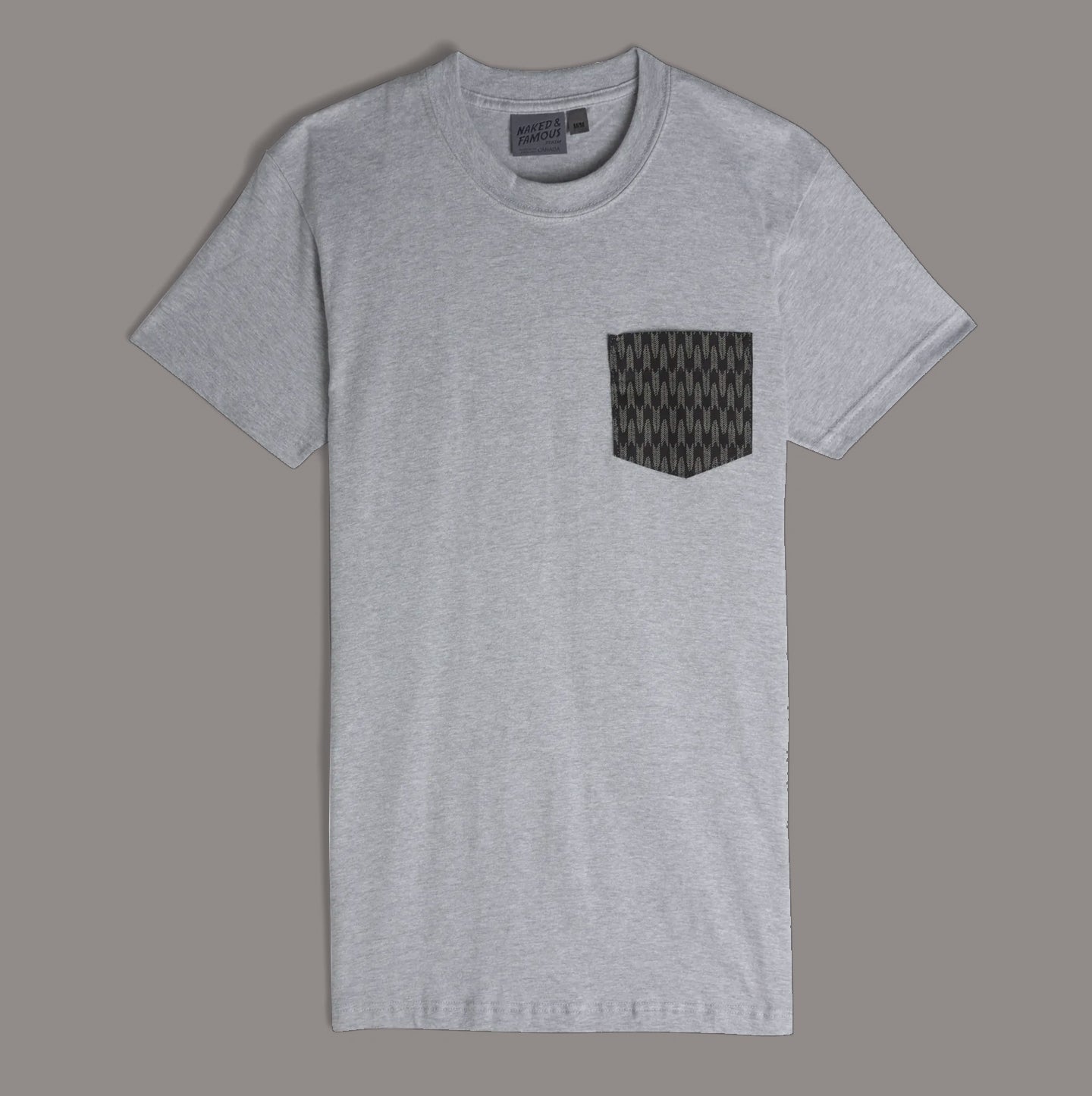 Pocket Tee - Heather Grey - Kimono Arrow