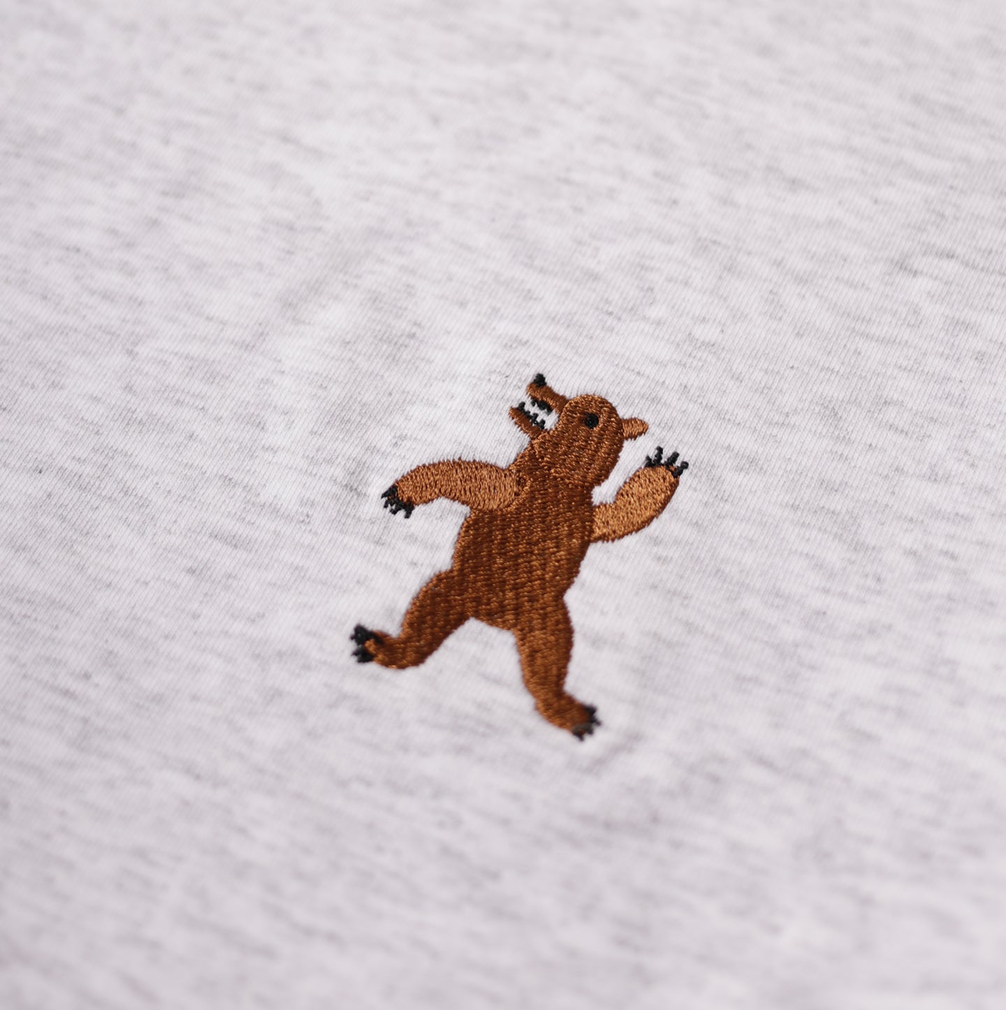 Heavy Weight Tee - Heather Ash - Party Bear Embroidery