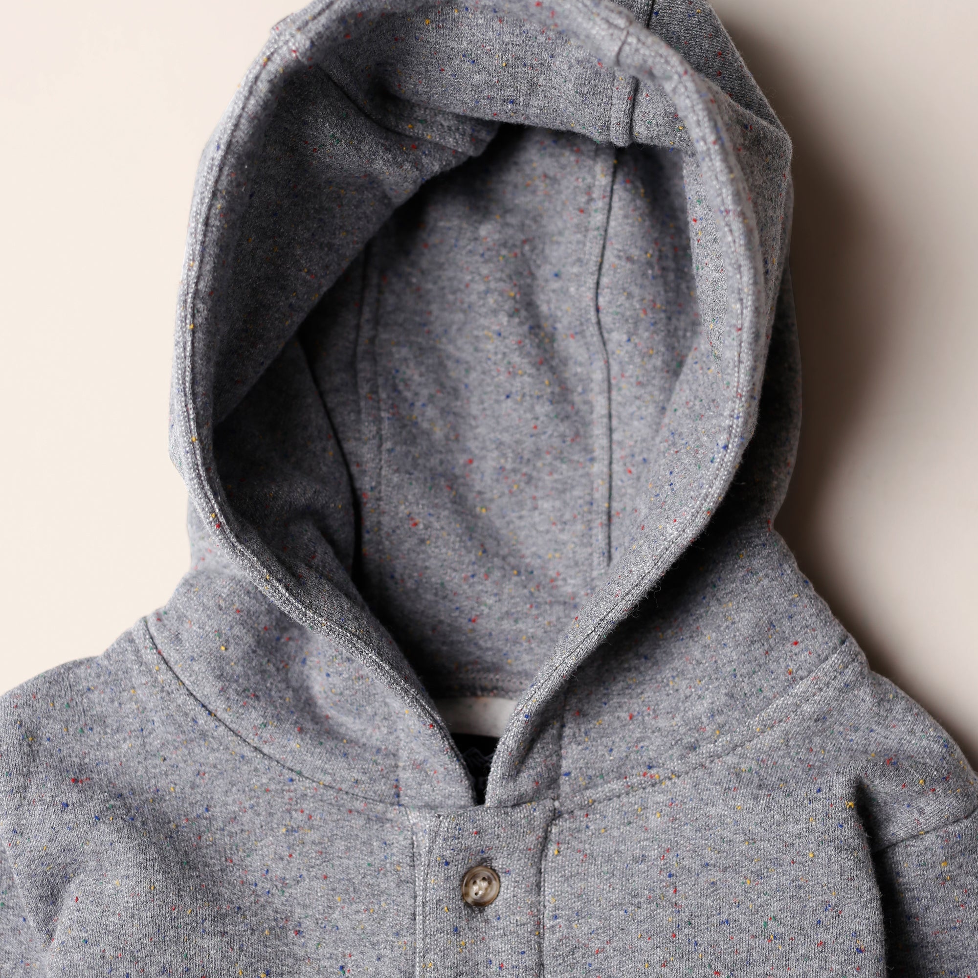 Kids Camping Hoodie - Heather Grey Rainbow Speckle