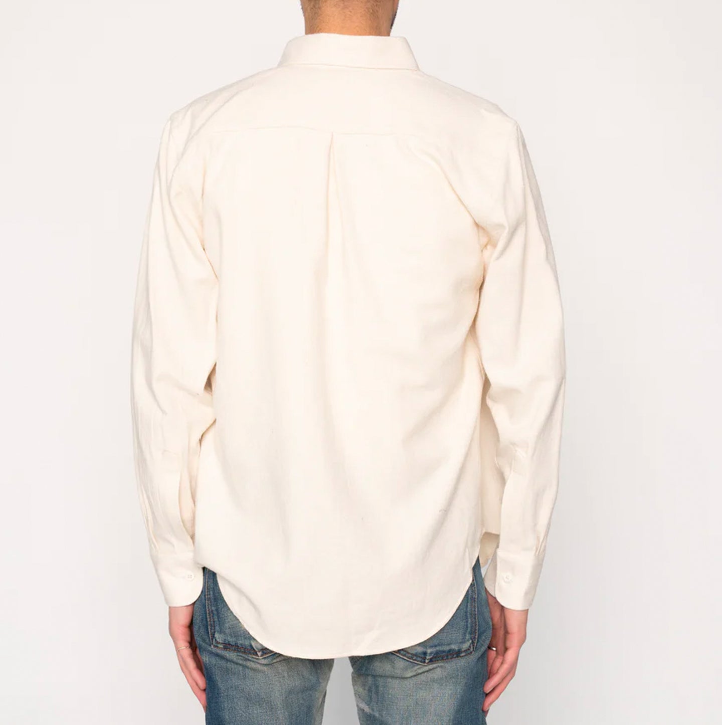 Easy Shirt - Cotton Silk Blend Twill - Ivory
