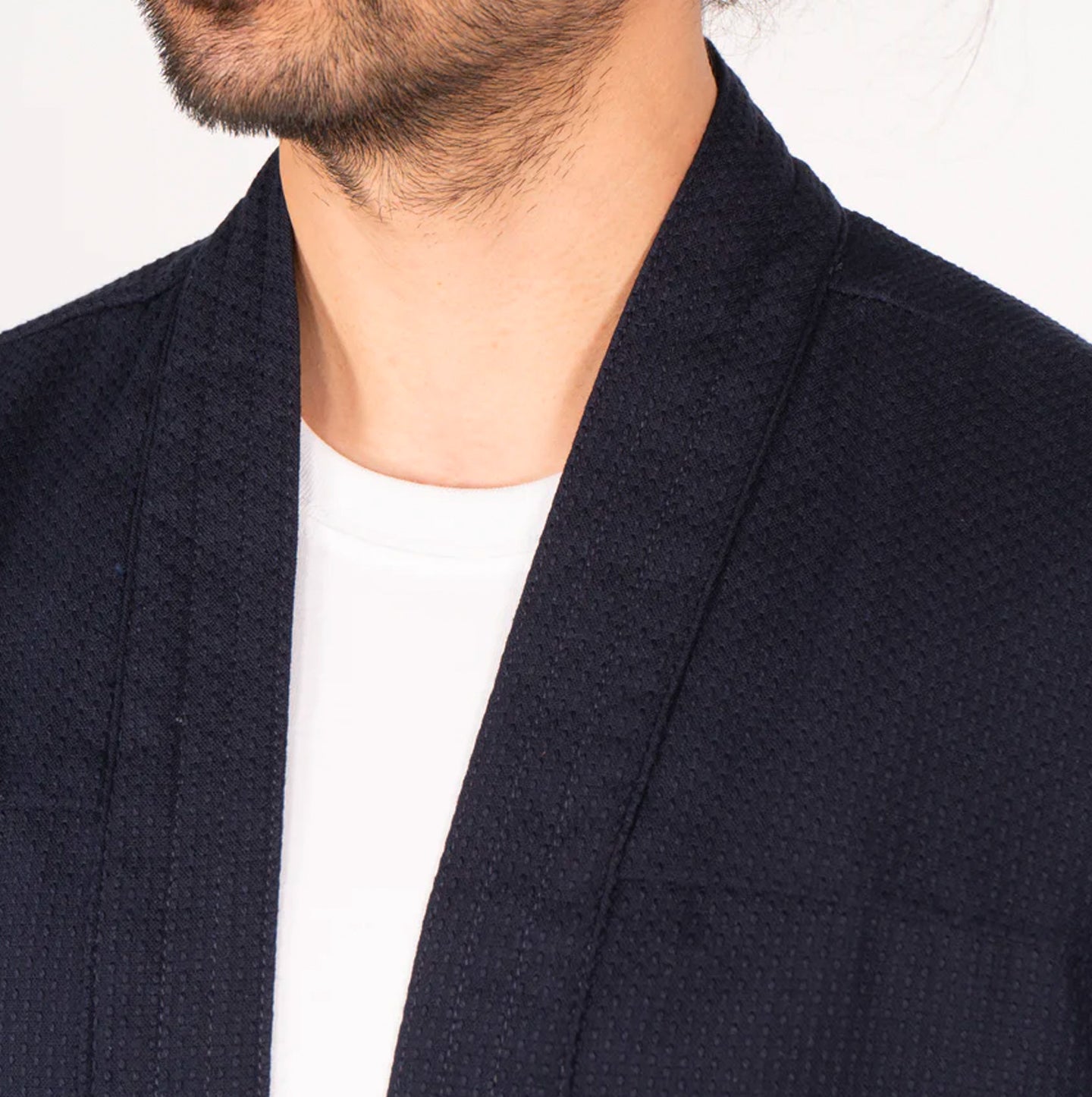 Kimono Shirt - Sashiko Double Gauze - Indigo