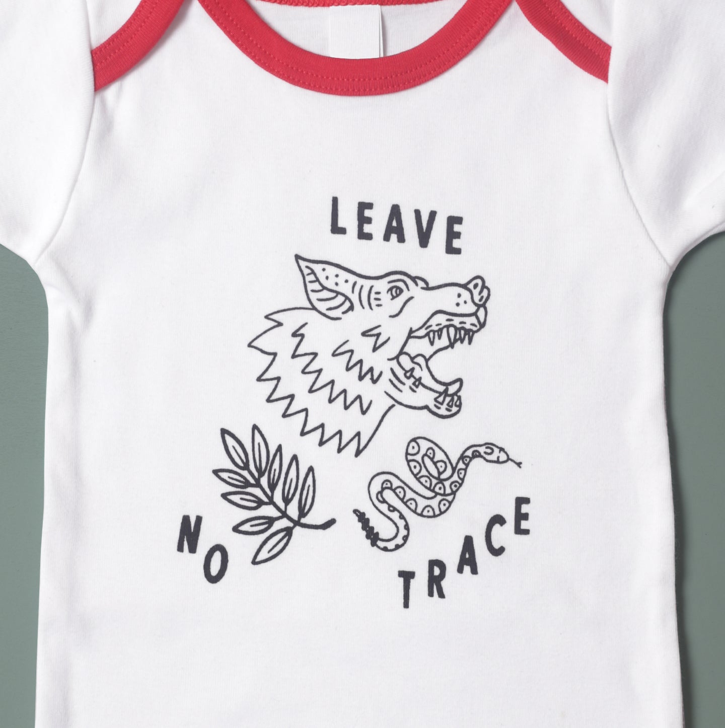 Leave No Trace Onesie - White/Red