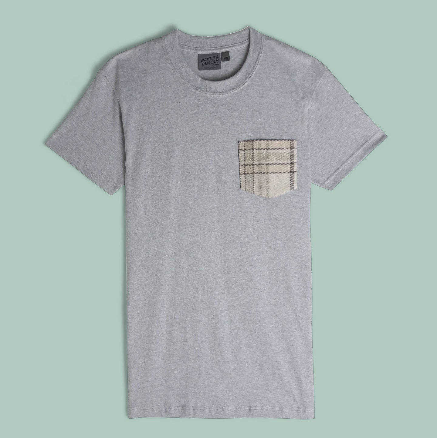 Pocket Tee - Heather Grey - Brushed Vintage Flannel - Grey