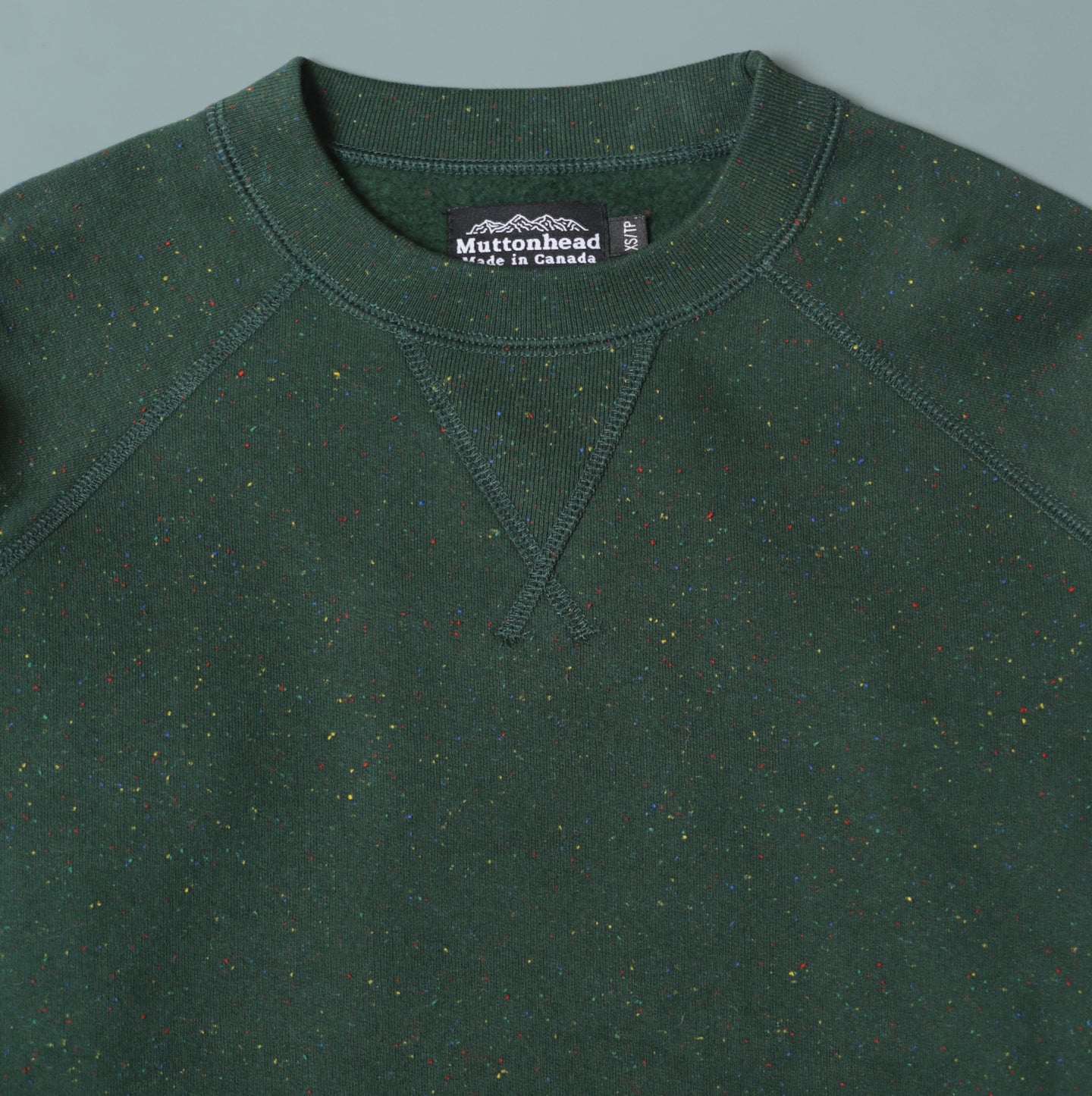 Classic Crew - Forest Green Rainbow Speckle