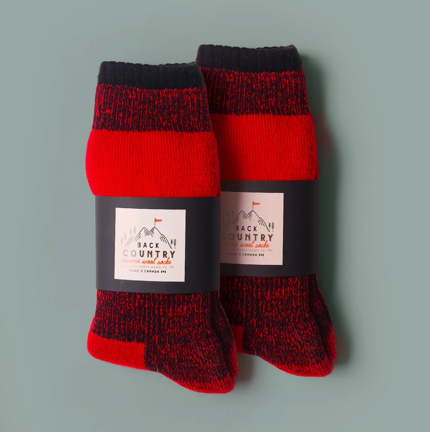 Back Country Sub-Zero Socks  - Red - 2 Pack