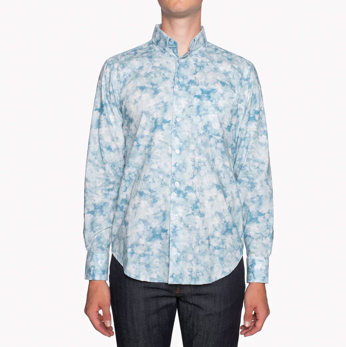 Easy Shirt - Tie Dye Print - Pale Blue