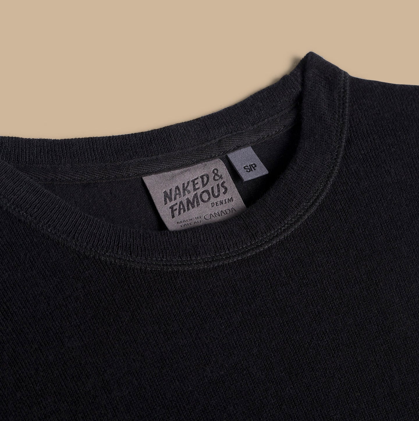 Women's Weekend Crew - Black Vintage Doubleface