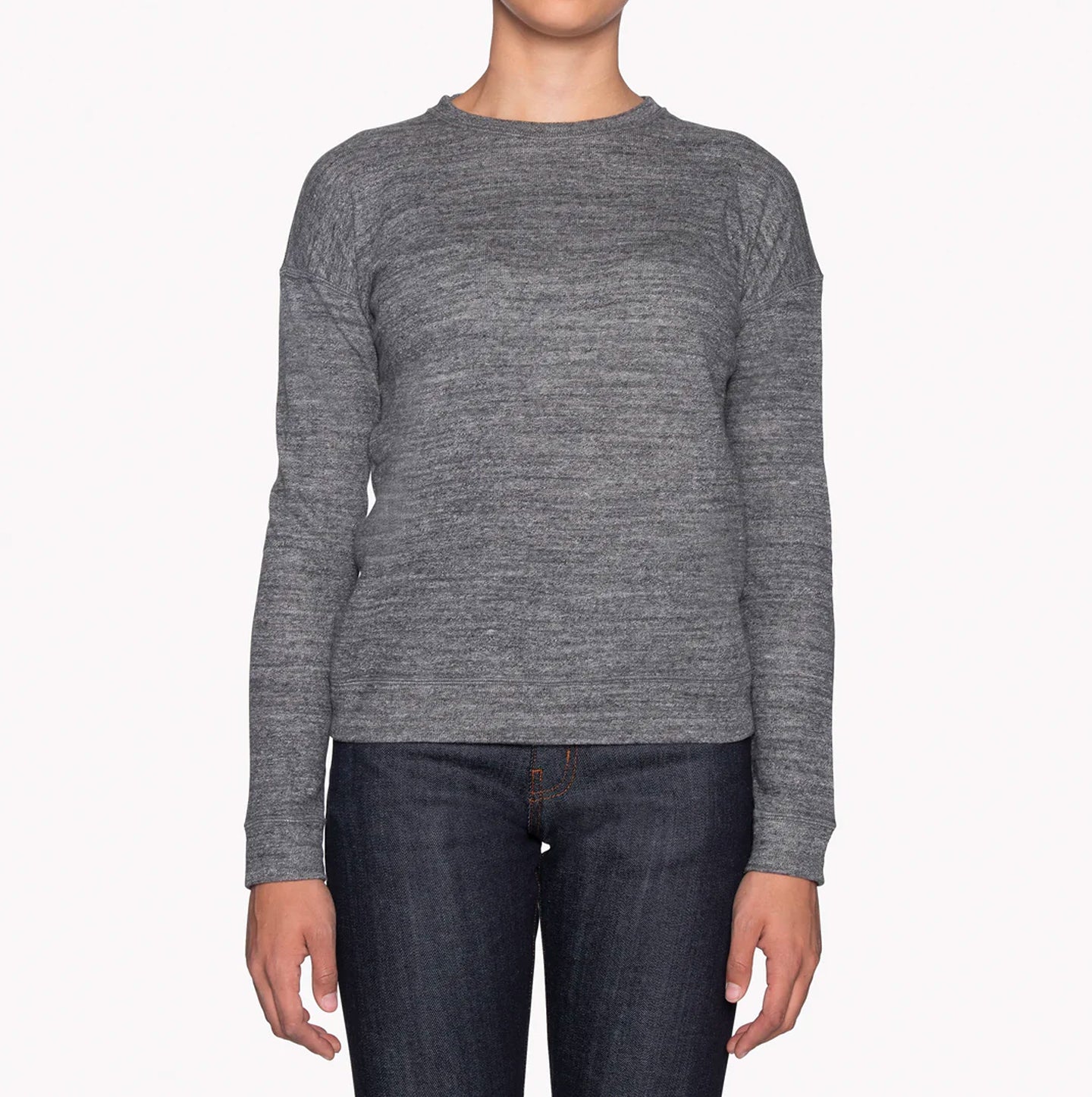 Women's Weekend Crew - Vintage Doubleface - Charcoal