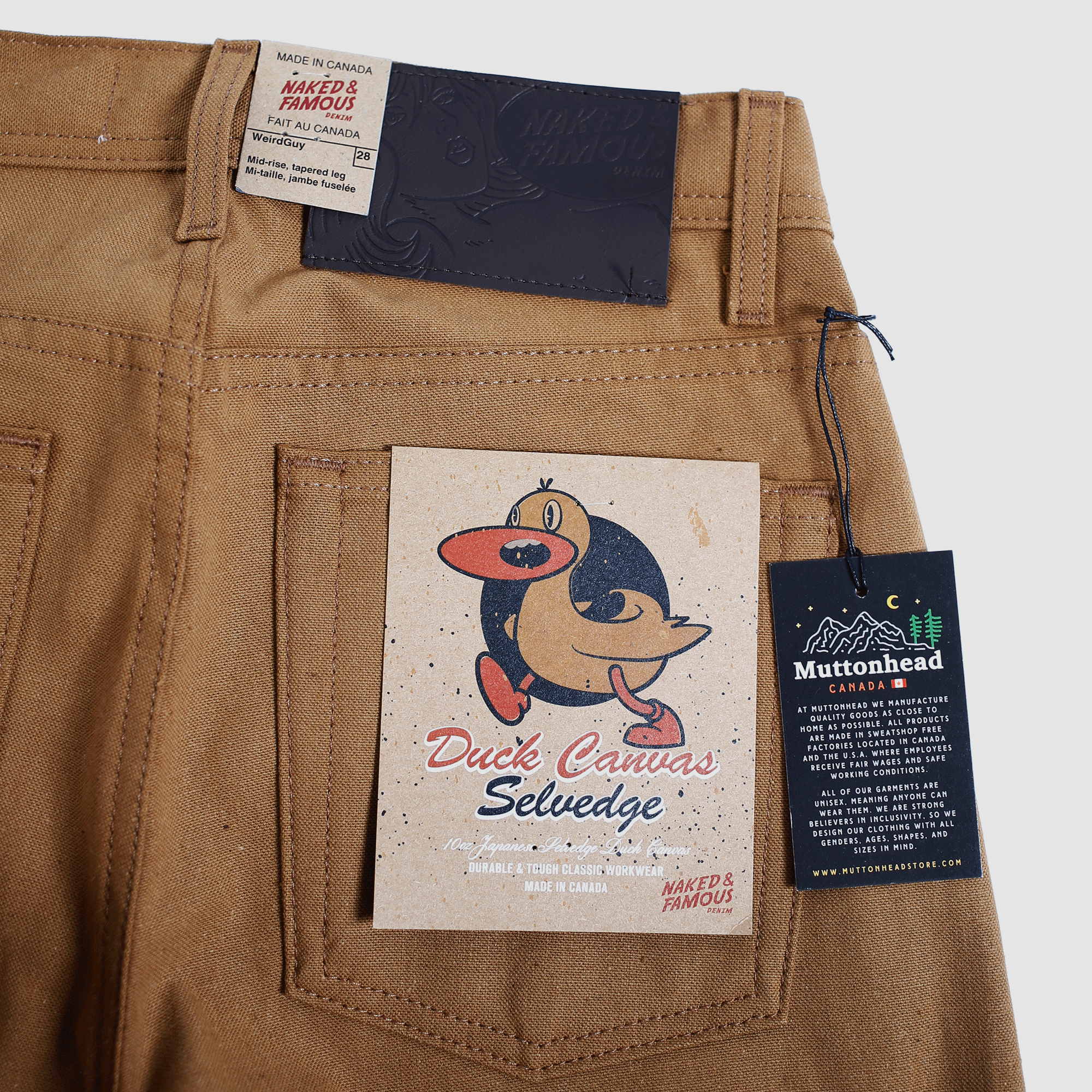 Weird Guy Duck Canvas Selvedge Duck Orange
