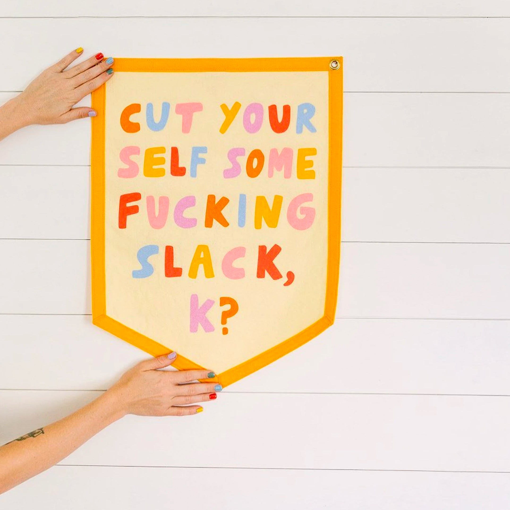 Oxford Pennant - Cut Yourself Some Slack Camp Flag