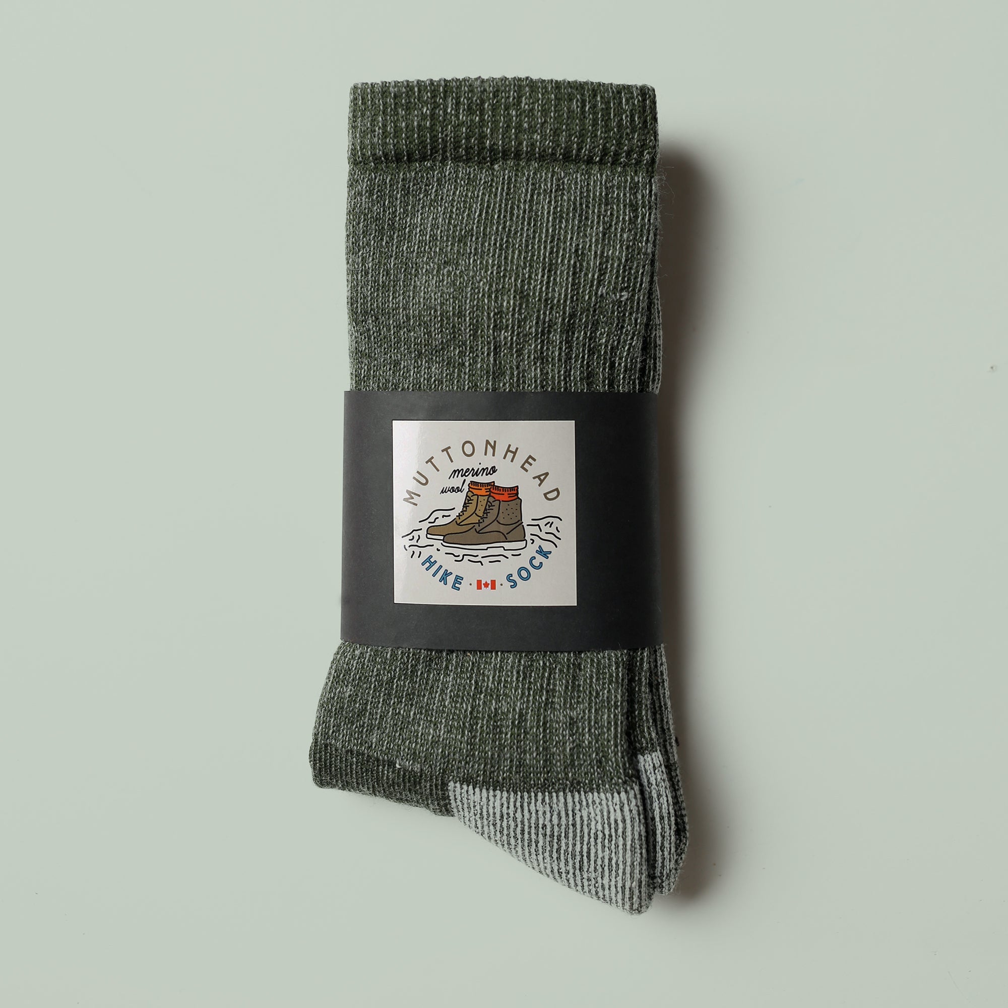 Merino Mountain Hiking Socks - Olive