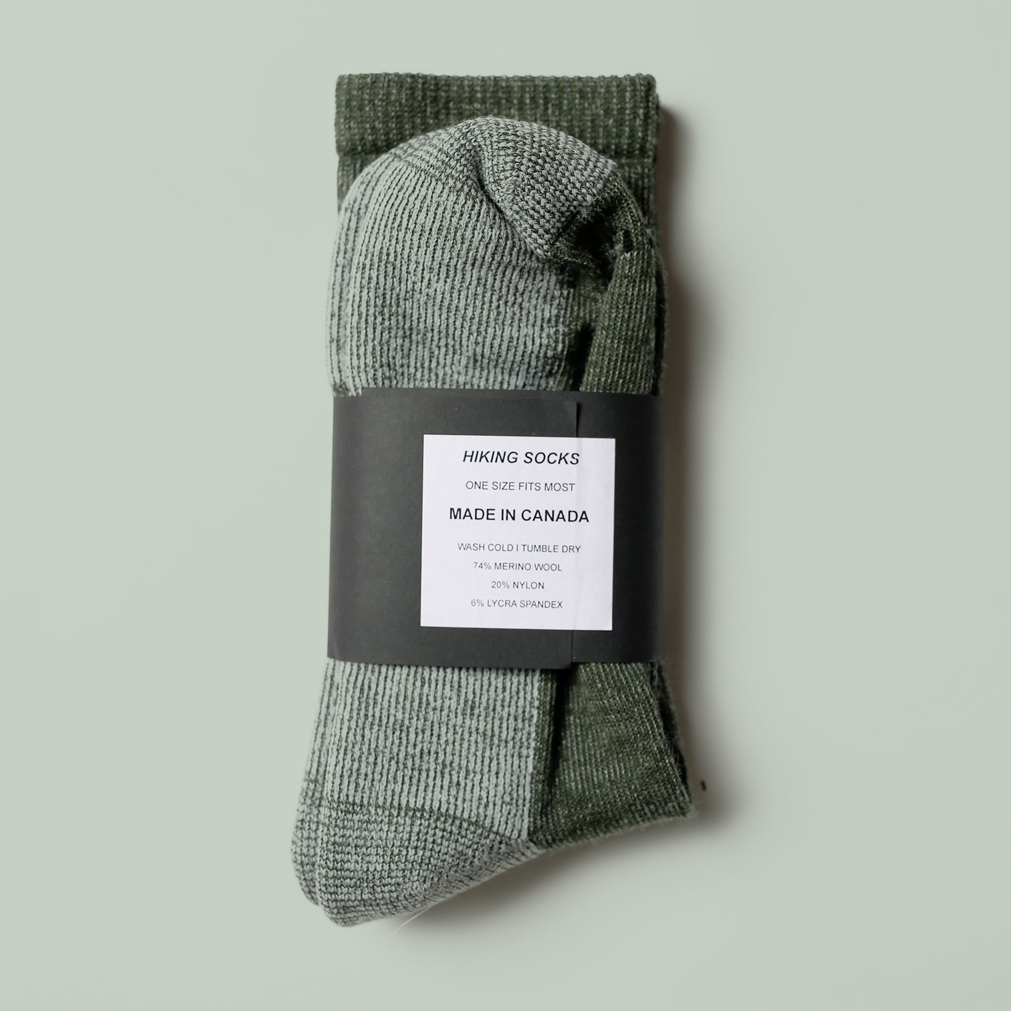 Merino Mountain Hiking Socks - Olive