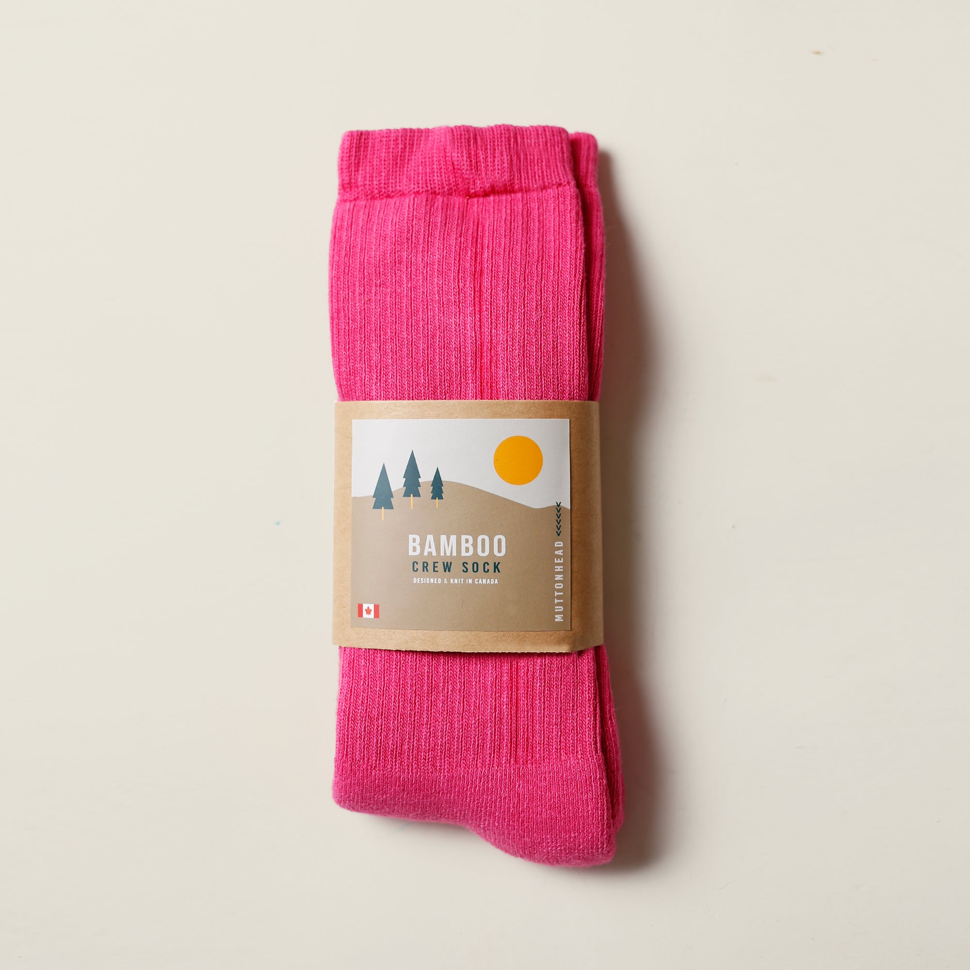 Bamboo Crew Sock - Pink