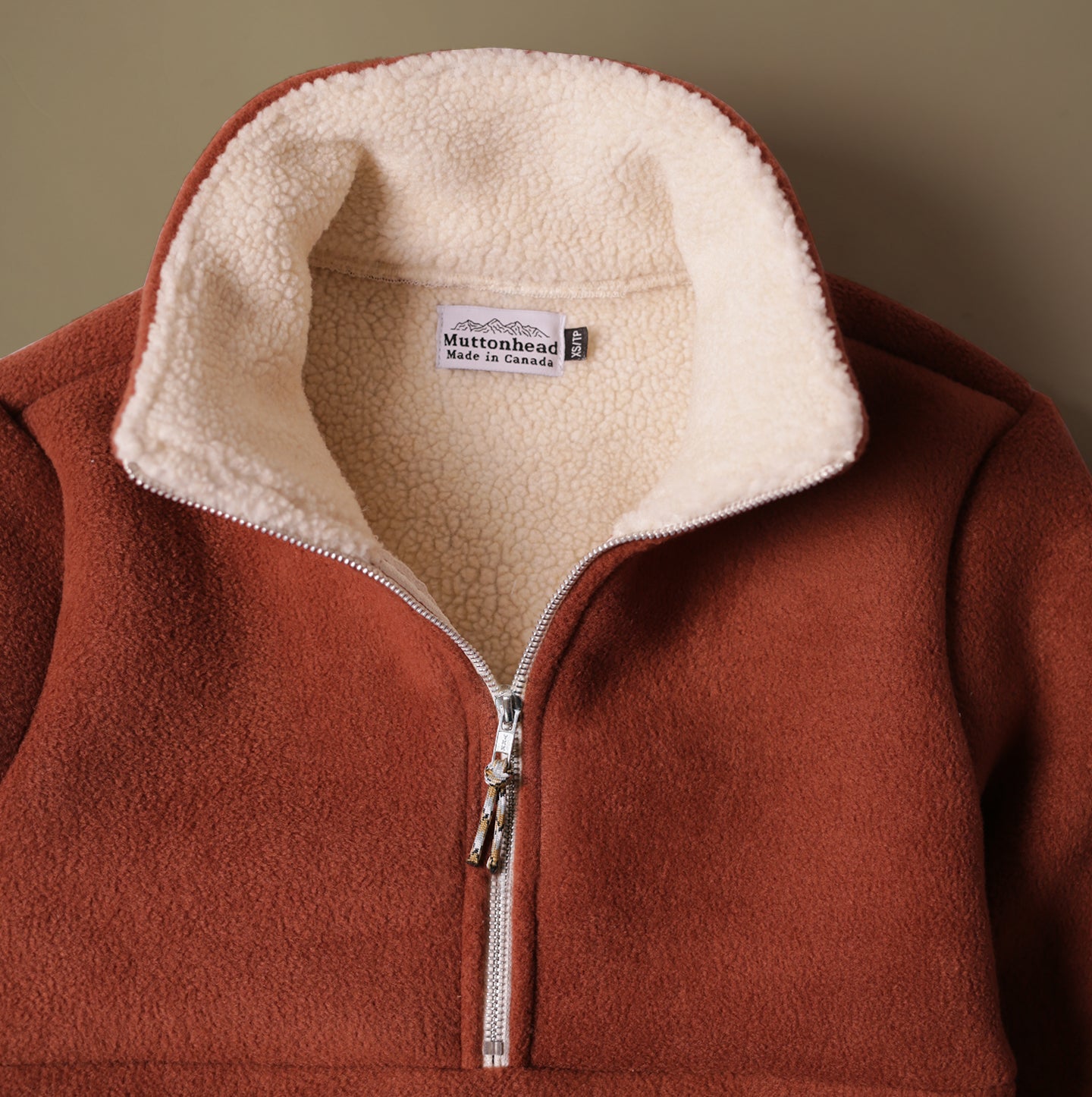 Alpine 1/4 Zip - Heavyweight Bonded Sherpa - Clay