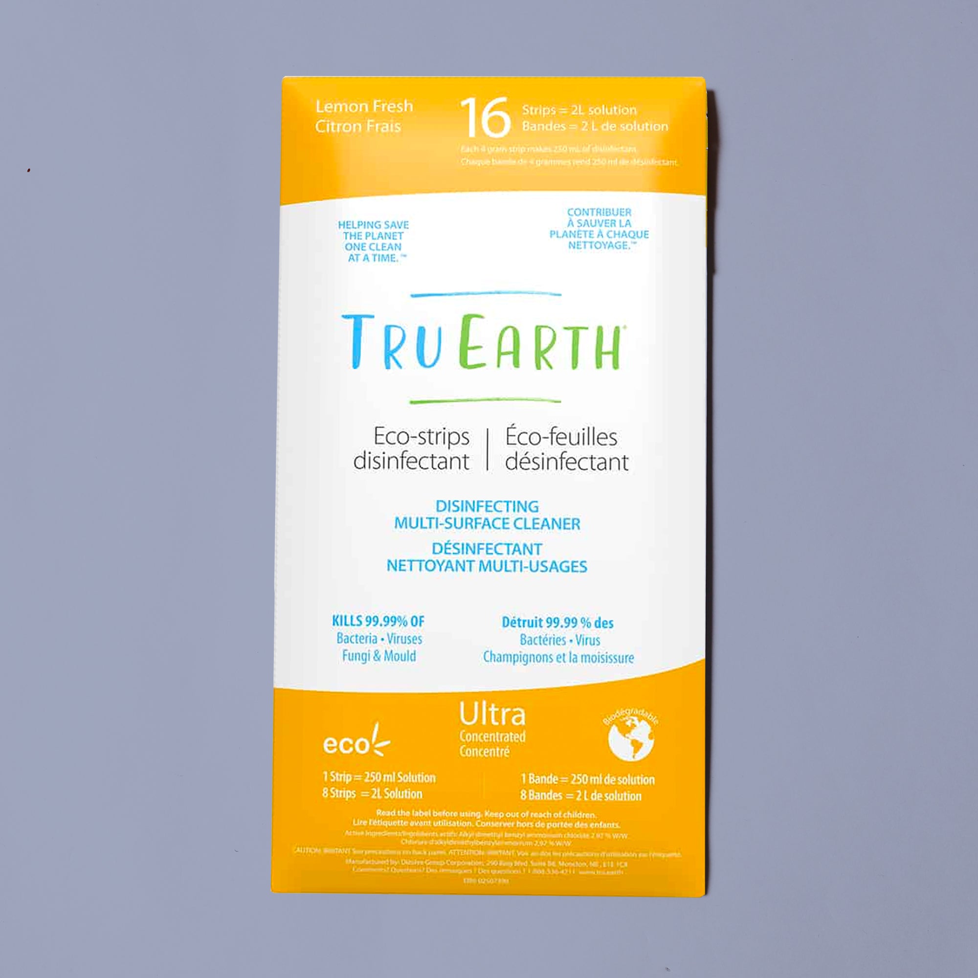 Tru Earth Disinfecting Multi-Surface Cleaner Strips - Lemon Fresh